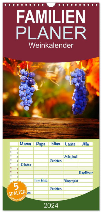 Weinkalender (CALVENDO Familienplaner 2024)