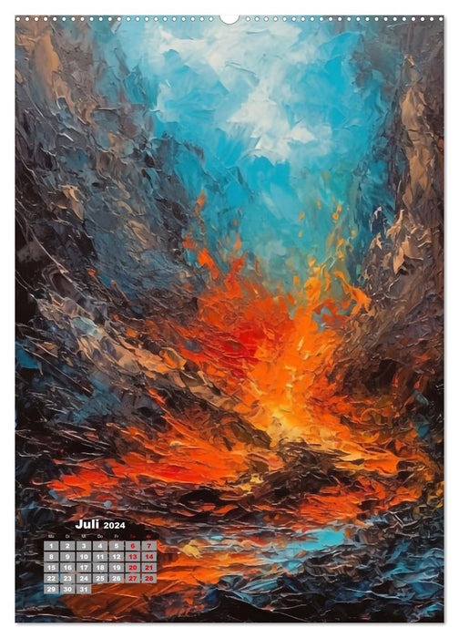 Abstrakte Landschaften (CALVENDO Premium Wandkalender 2024)