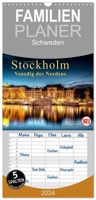 Stockholm - Venedig des Nordens (CALVENDO Familienplaner 2024)