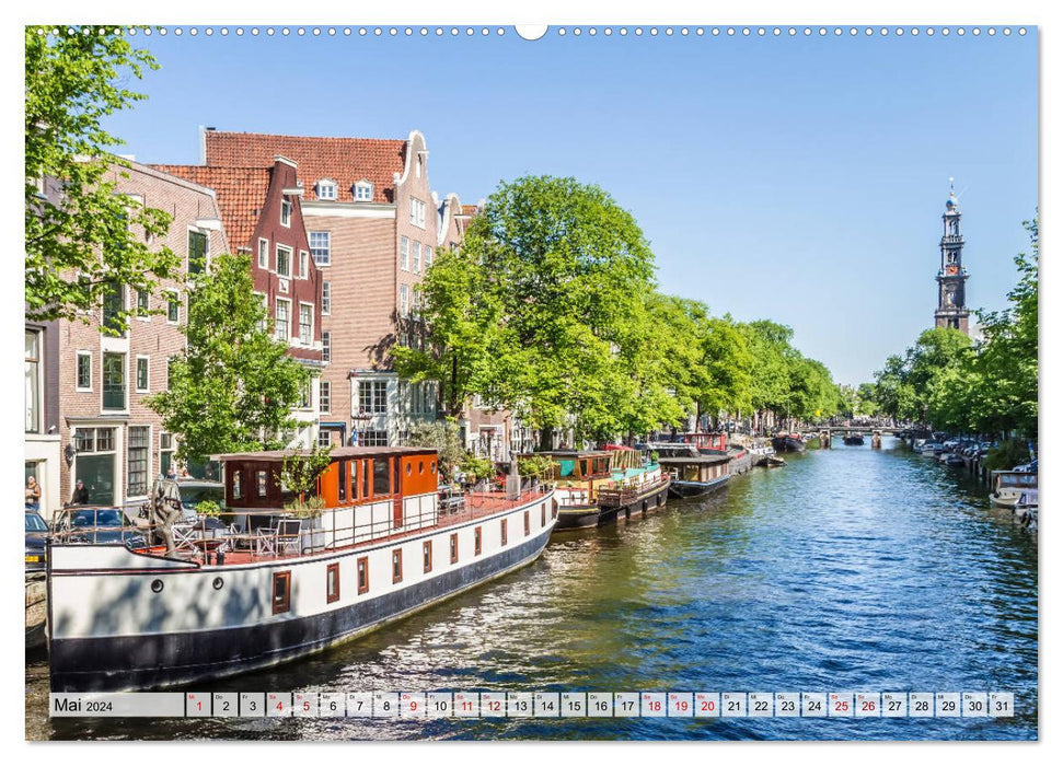 AMSTERDAM Idylle und Historie (CALVENDO Premium Wandkalender 2024)