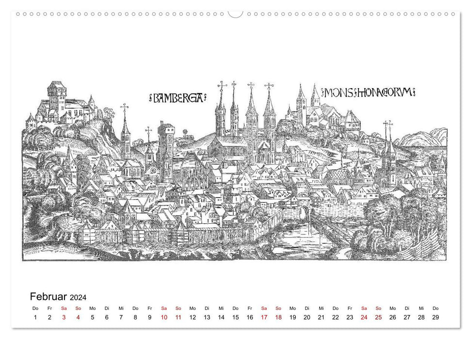 Schedelsche Weltchronik Deutsche Städte 1493 (CALVENDO Wandkalender 2024)