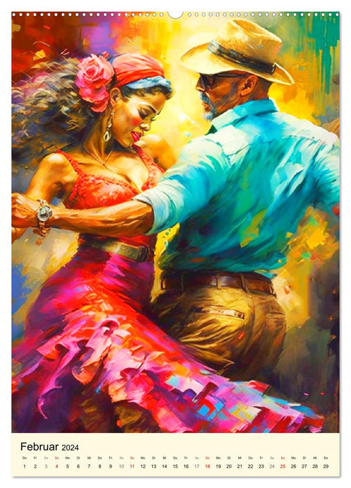 Danseurs de salsa et latinos. Joie de vivre pure et hanches lâches (Calendrier mural CALVENDO 2024) 