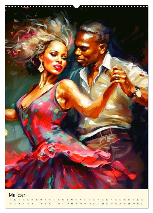 Danseurs de salsa et latinos. Joie de vivre pure et hanches lâches (Calendrier mural CALVENDO 2024) 