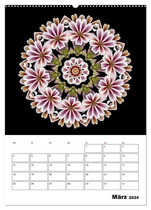 Art floral - art mandala (Calvendo Premium Wall Calendar 2024) 