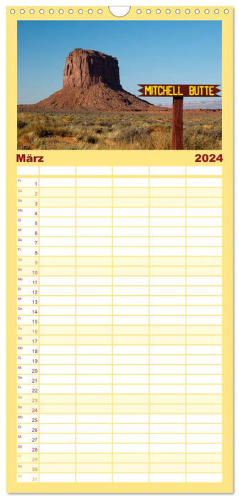 Monument Valley (CALVENDO Familienplaner 2024)