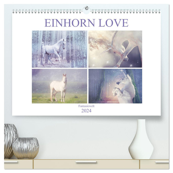 Einhorn Love - Fantasiewelt (CALVENDO Premium Wandkalender 2024)