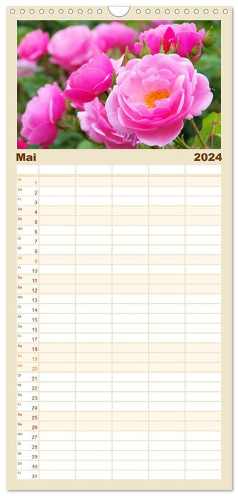 Blütenträume in Rosa und Pink (CALVENDO Familienplaner 2024)