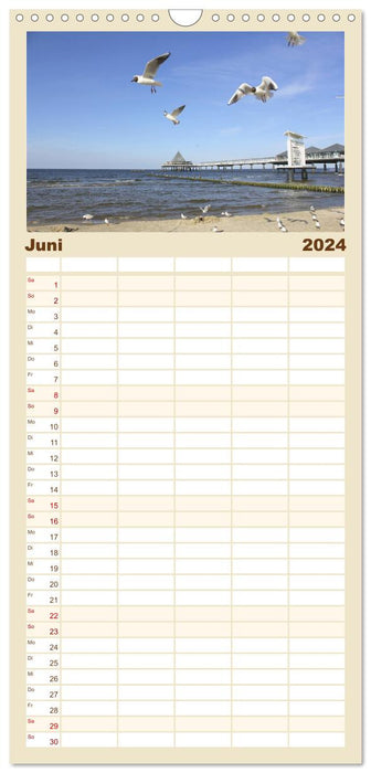 Die Seebäder 2024 (CALVENDO Familienplaner 2024)