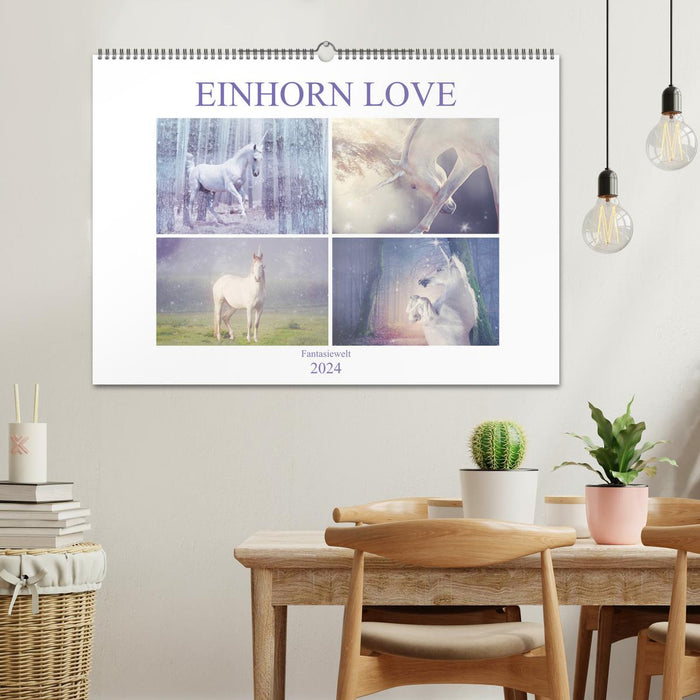 Einhorn Love - Fantasiewelt (CALVENDO Wandkalender 2024)
