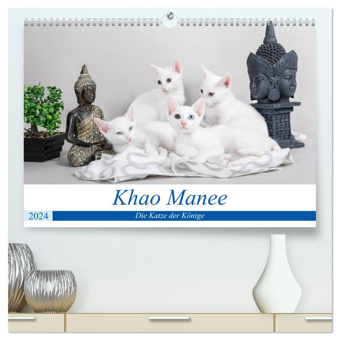 Khao Manee – Le chat des rois (Calvendo Premium Calendrier mural 2024) 