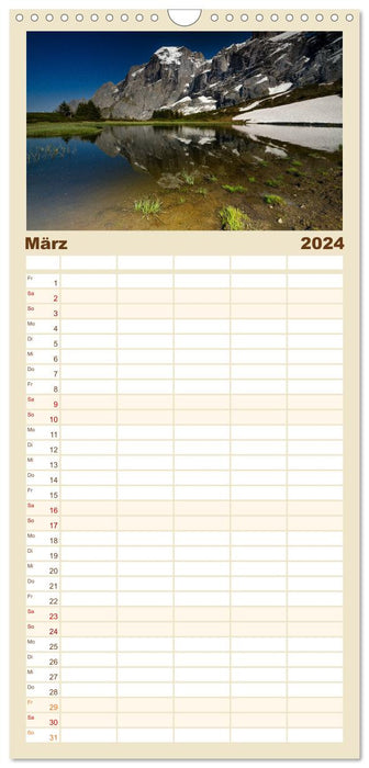 Magie des lacs de montagne (Agenda familial CALVENDO 2024) 