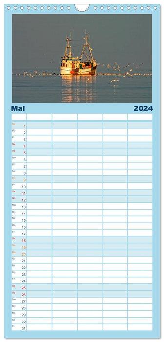 Instants maritimes - cotres de pêche (Agenda familial CALVENDO 2024) 