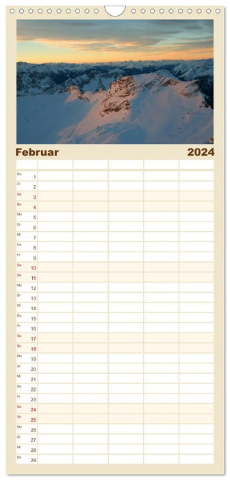 Montagnes et lacs autour de la Zugspitze (Planificateur familial CALVENDO 2024) 
