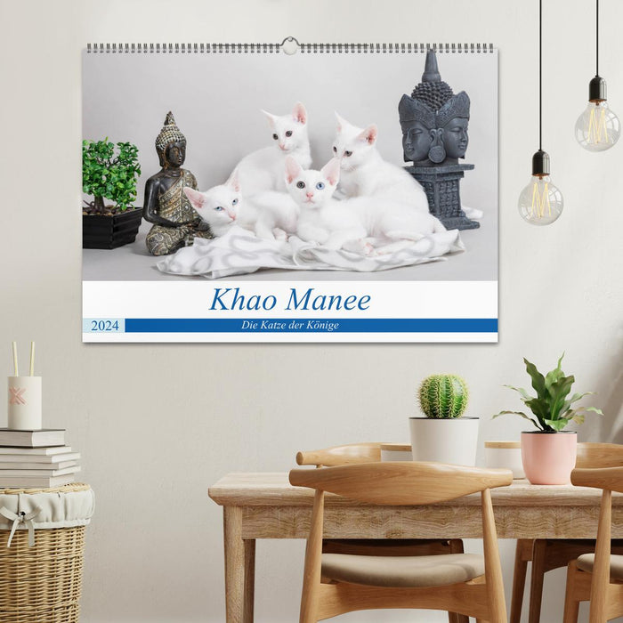 Khao Manee – Le Chat des Rois (Calendrier mural CALVENDO 2024) 