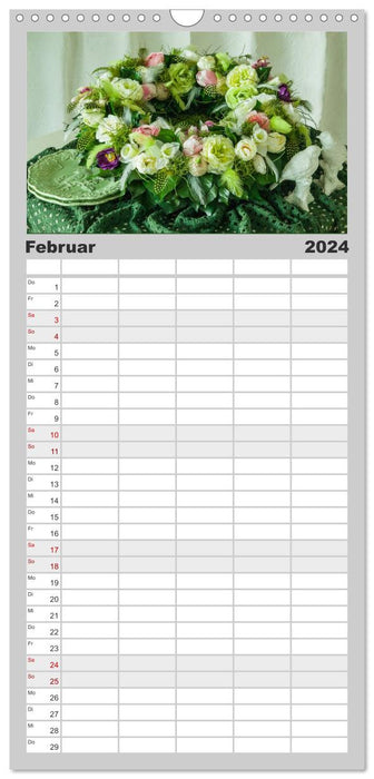 Chambre pour les fleurs (Agenda familial CALVENDO 2024) 