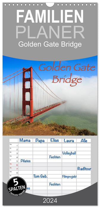 Golden Gate Bridge (CALVENDO Familienplaner 2024)