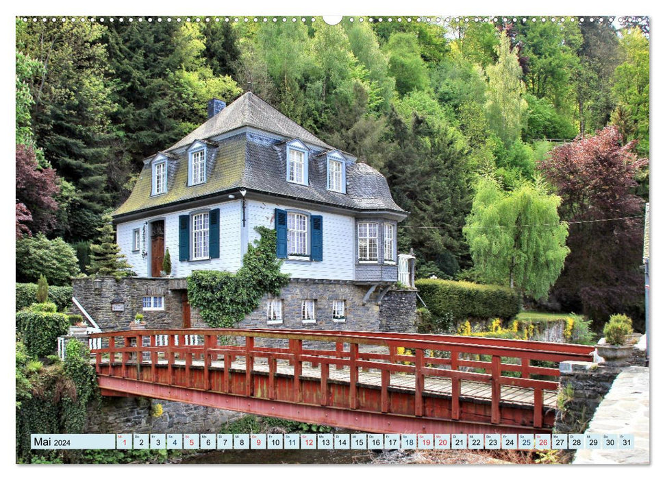 Monschau - Ein sehenswertes Städchen in der Rureifel (CALVENDO Premium Wandkalender 2024)