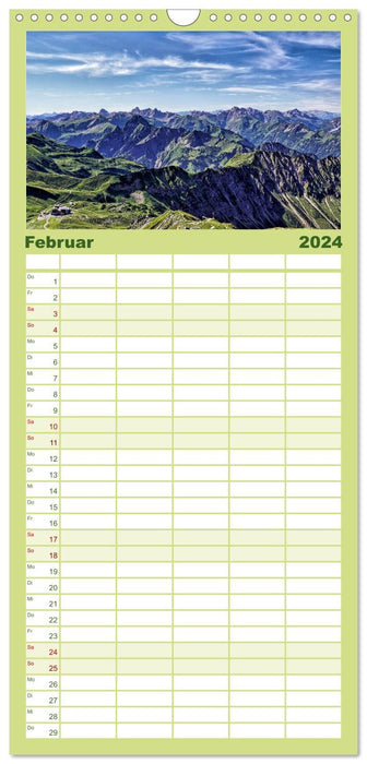 Allgäu - nature pure (Agenda familial CALVENDO 2024) 