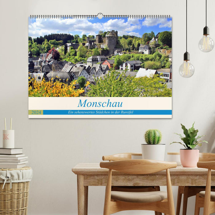 Monschau - Ein sehenswertes Städchen in der Rureifel (CALVENDO Wandkalender 2024)