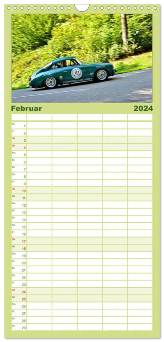 Porsche Oldtimer - EGGBERG KLASSIK - Der Berg ruft (CALVENDO Familienplaner 2024)