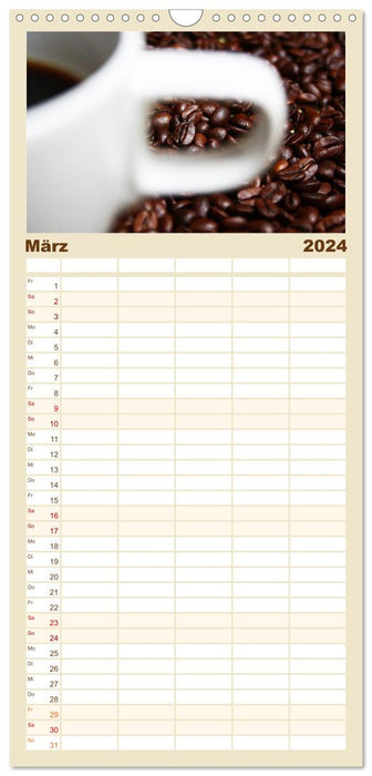Der Kaffee ist fertig (CALVENDO Familienplaner 2024)