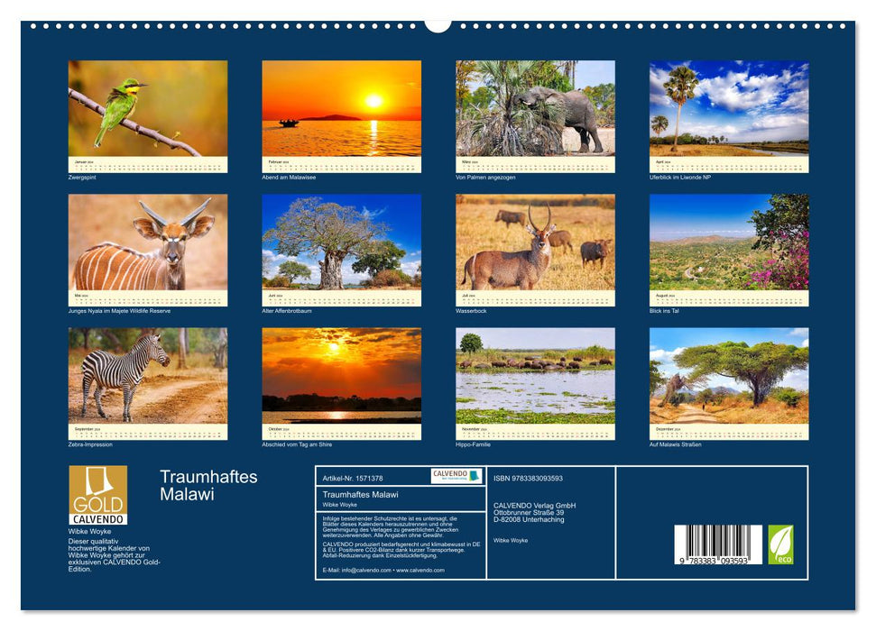 Traumhaftes Malawi (CALVENDO Premium Wandkalender 2024)