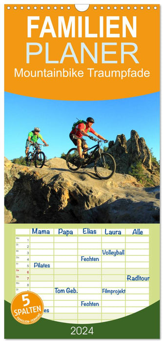 Mountainbike Traumpfade (CALVENDO Familienplaner 2024)