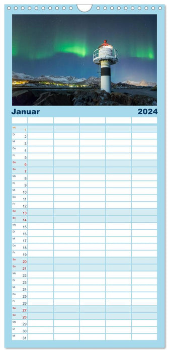 Norvège du Nord - Merveilleuses Lofoten (Planificateur familial CALVENDO 2024) 