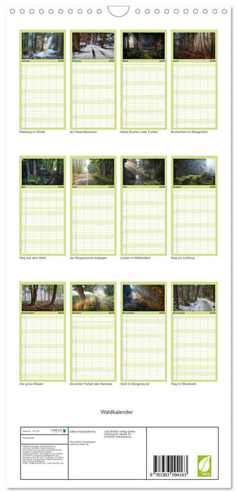 Calendrier forestier (Agenda familial CALVENDO 2024) 