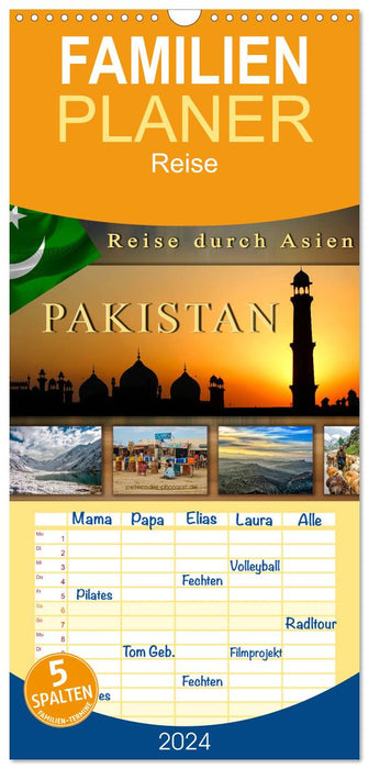 Voyage à travers l'Asie - Pakistan (Agenda familial CALVENDO 2024) 