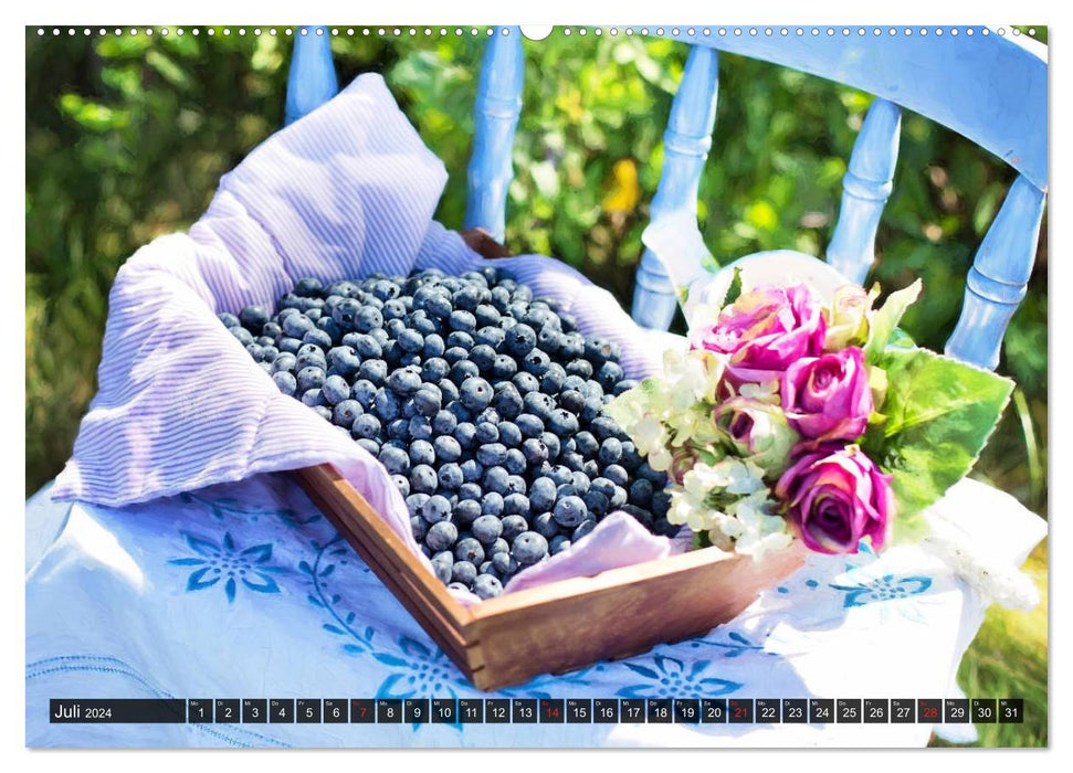 Superfood Blaubeere. Ich esse gerne Heidelbeeren! (CALVENDO Premium Wandkalender 2024)
