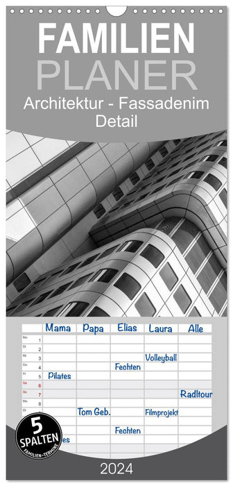 Architektur - Fassaden im Detail 2024 (CALVENDO Familienplaner 2024)