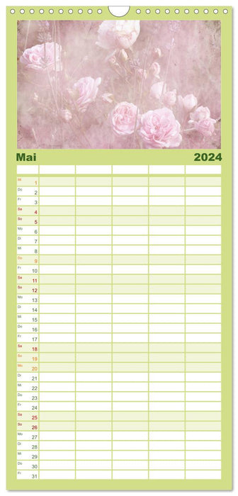 Parfum Rose Style Shabby Chic (Agenda familial CALVENDO 2024) 