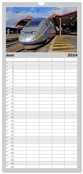 Europäische Eisenbahnen im Auge der Kamera (CALVENDO Familienplaner 2024)