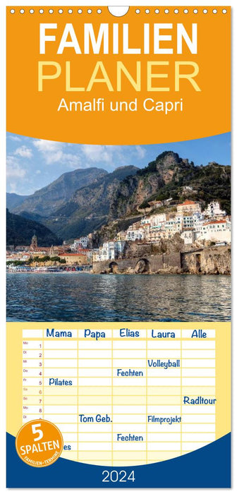 Amalfiküste und Capri (CALVENDO Familienplaner 2024)