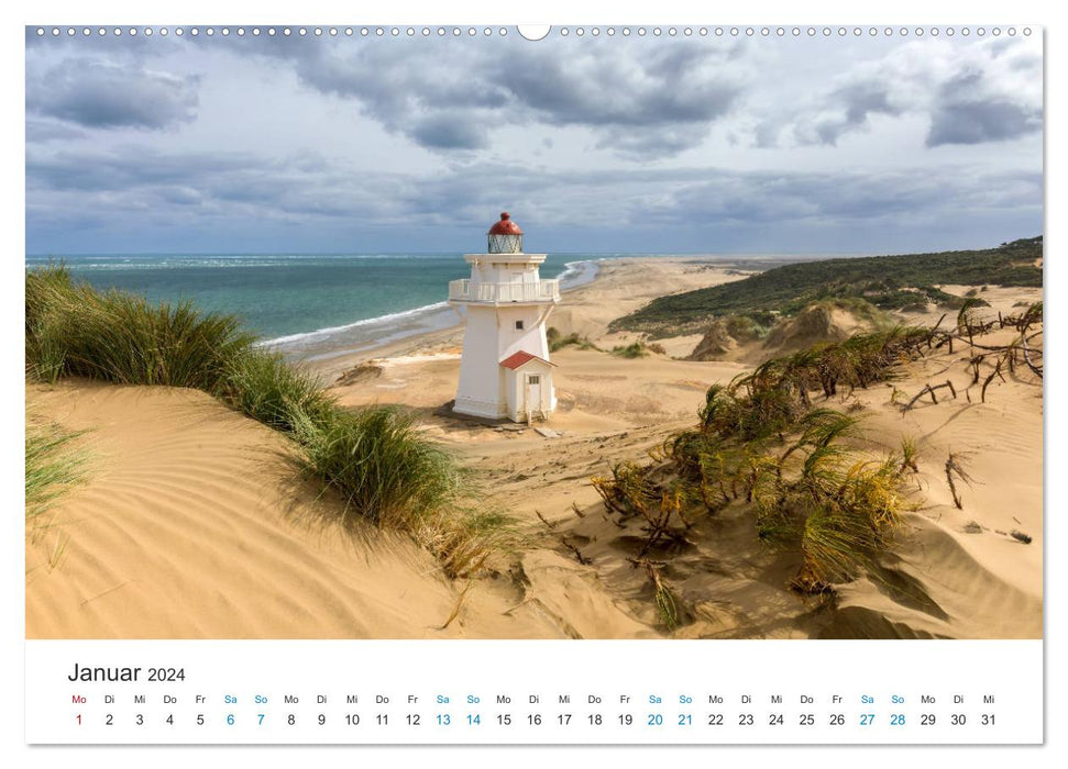 Les phares de Nouvelle-Zélande (calendrier mural CALVENDO 2024) 