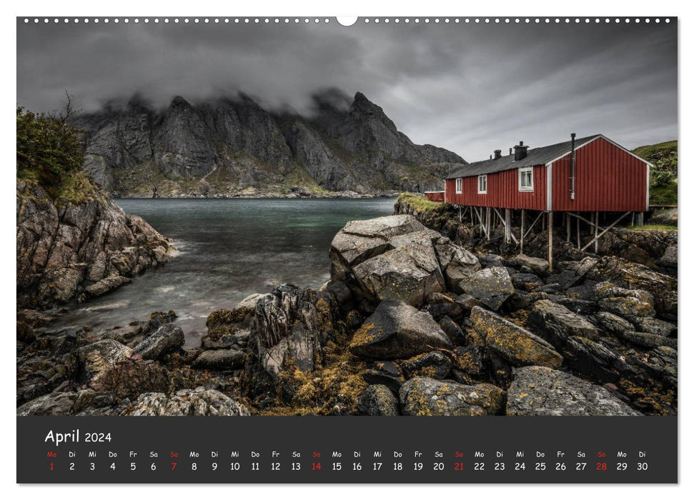 Côte des Lofoten (Calendrier mural CALVENDO 2024) 