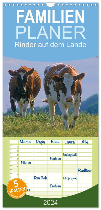 Rinder auf dem Lande (CALVENDO Familienplaner 2024)