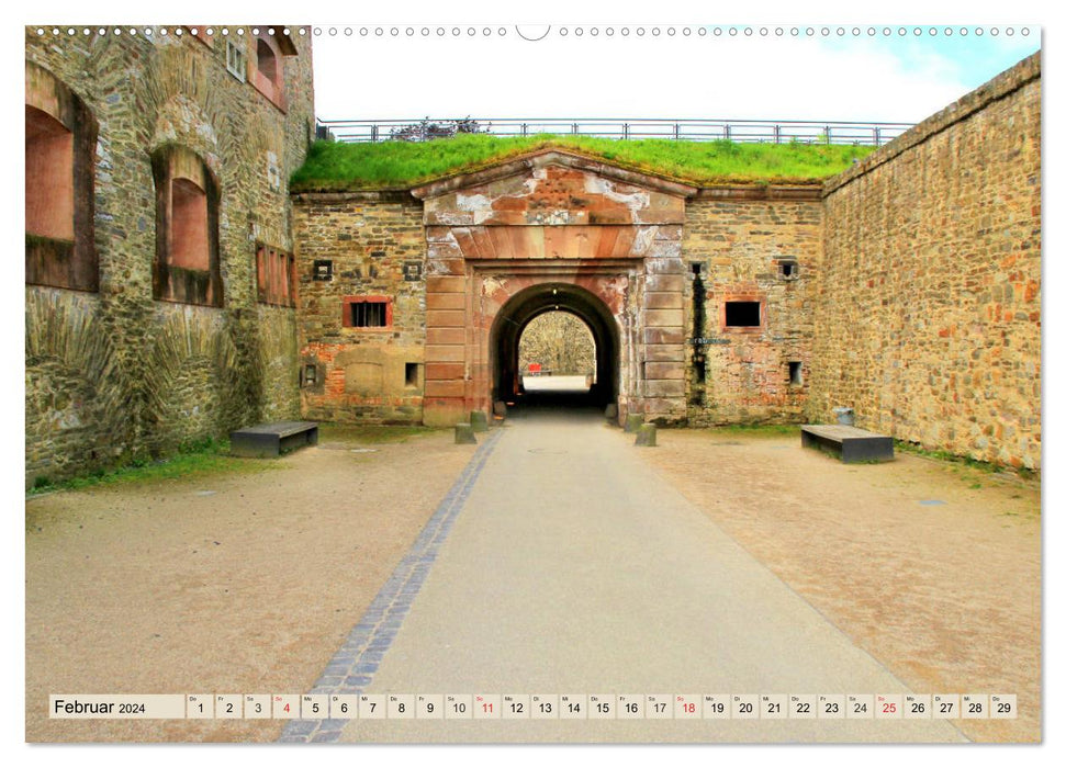 Coblence – Forteresse d'Ehrenbreitstein et le coin allemand (Calvendo Premium Wall Calendar 2024) 