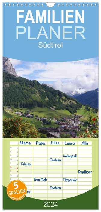 Tyrol du Sud 2024 (Planificateur familial CALVENDO 2024) 