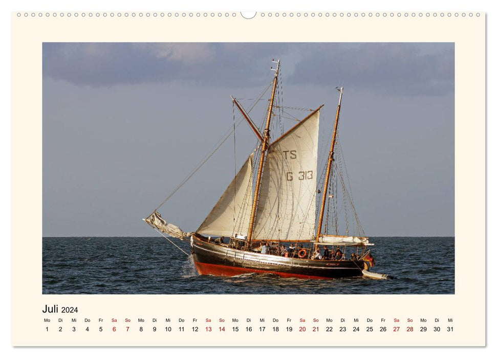 Unter vollen Segeln Traditionssegler auf der Ostsee (CALVENDO Premium Wandkalender 2024)