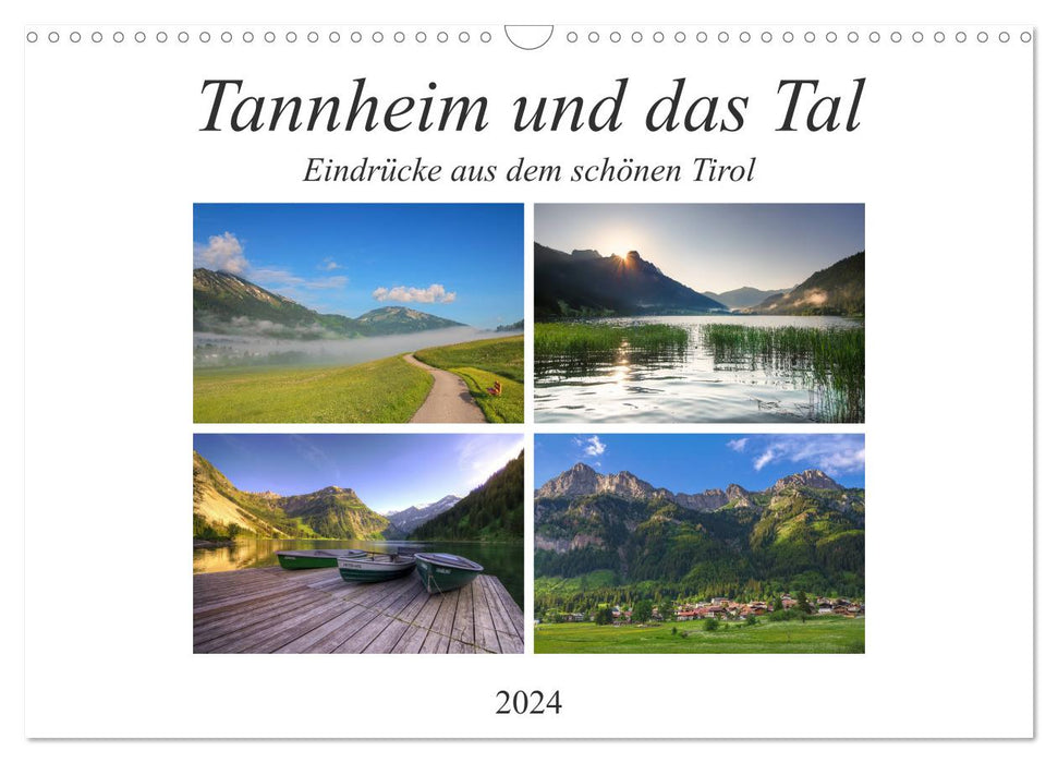 Tannheim und das Tal (CALVENDO Wandkalender 2024)