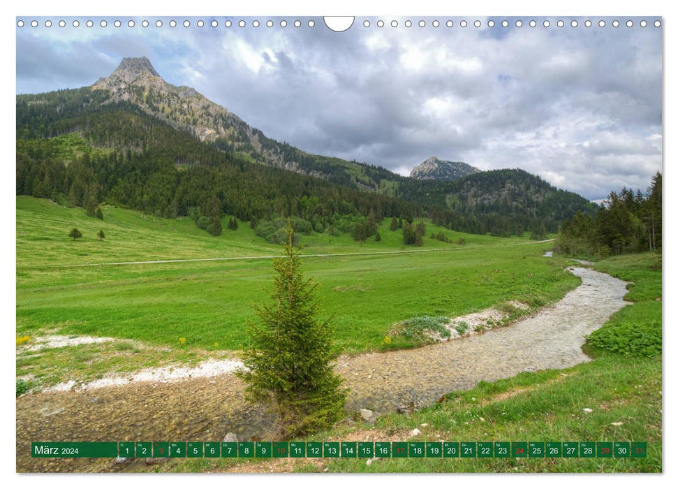 Tannheim und das Tal (CALVENDO Wandkalender 2024)