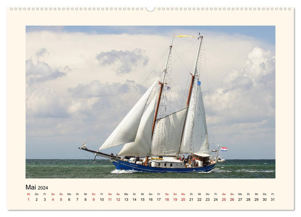 Unter vollen Segeln Traditionssegler auf der Ostsee (CALVENDO Wandkalender 2024)