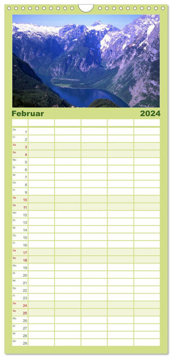 Le pays magique de Berchtesgadener (Planificateur familial CALVENDO 2024) 