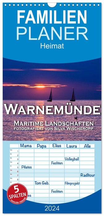 Warnemünde - Paysages maritimes (Agenda familial CALVENDO 2024) 