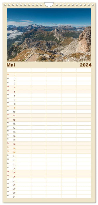 Dolomites (Agenda familial CALVENDO 2024) 