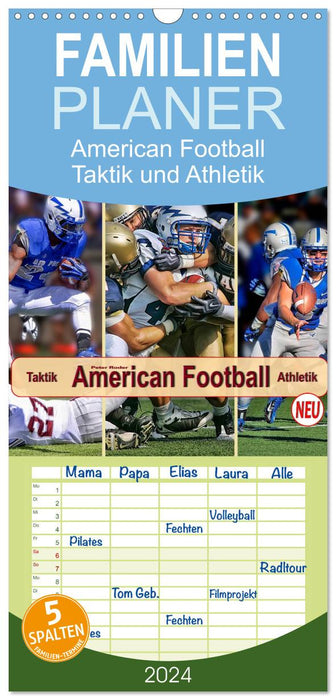 American Football - Taktik und Athletik (CALVENDO Familienplaner 2024)