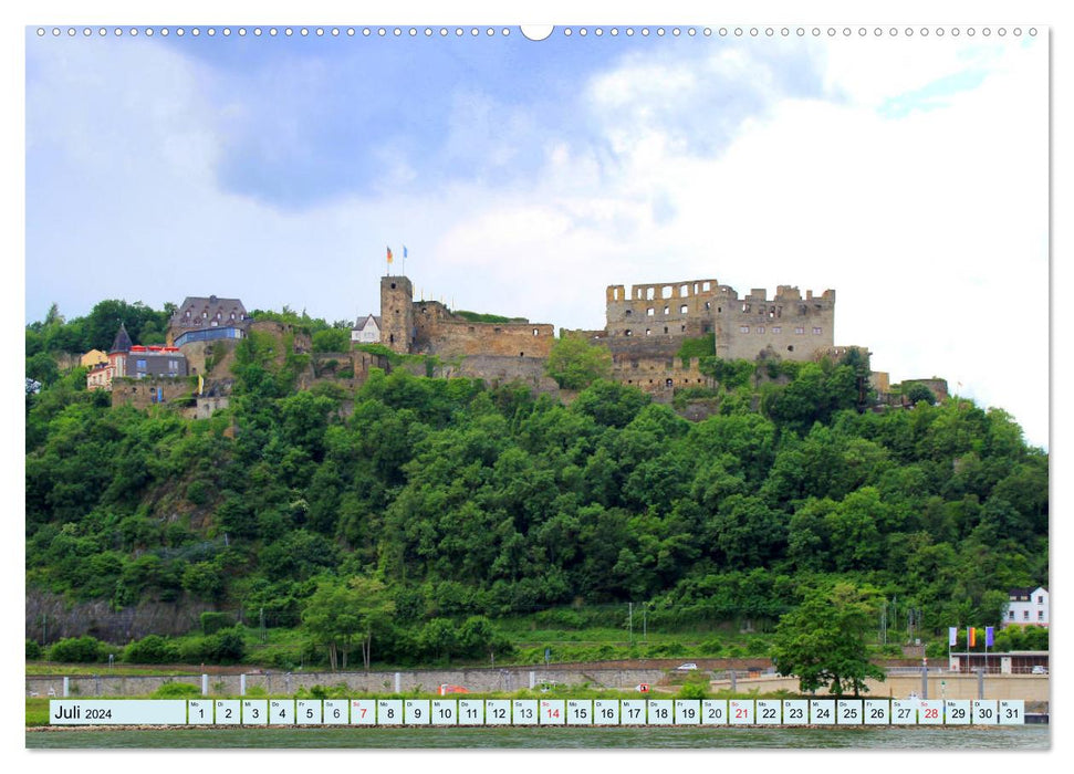 Am Mittelrhein entlang - Sehenswerte Burgen (CALVENDO Premium Wandkalender 2024)