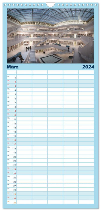 STUTTGART 2024 auf den zweiten Blick (CALVENDO Familienplaner 2024)